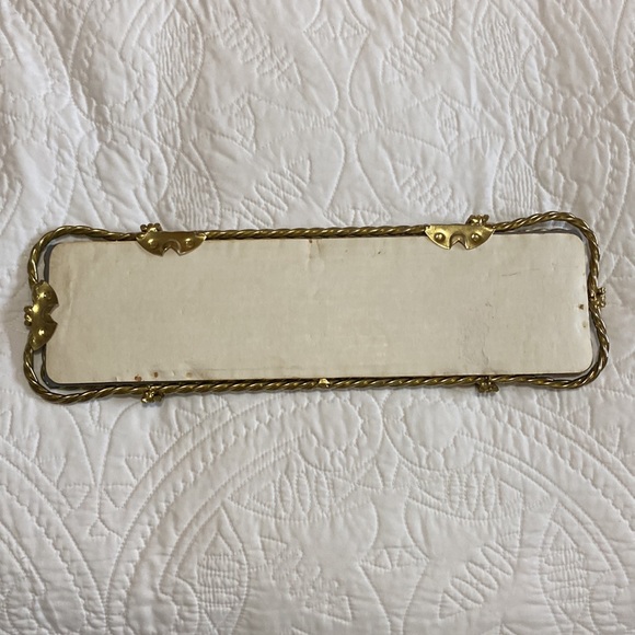 Vintage Brass Twisted Rope Dresser Mirror Tray - Picture 5 of 11